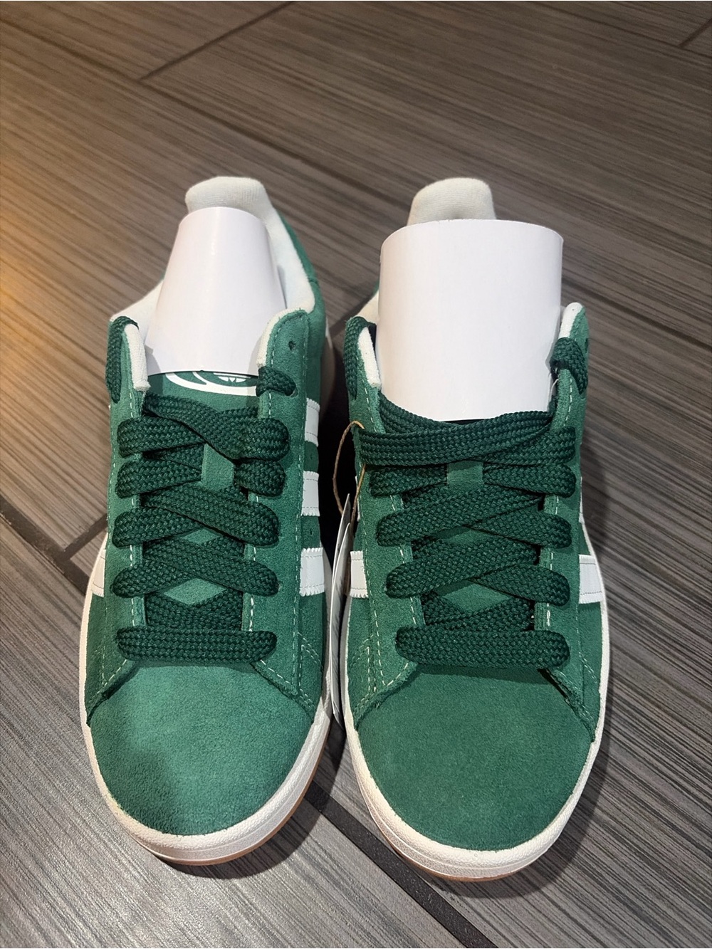 Mens or boys Green Suede Lace-Up Sneakers
